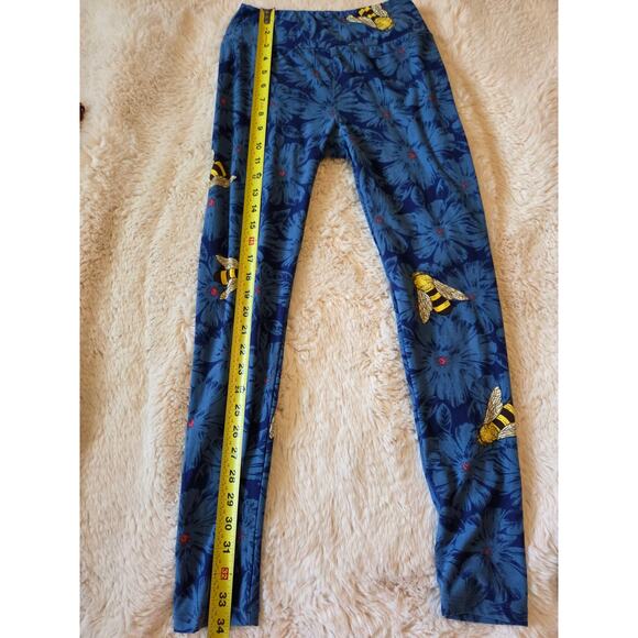 LuLaRoe Bees Bundle of 2 One Size Leggings soft pull on pants - Picture 4 of 7